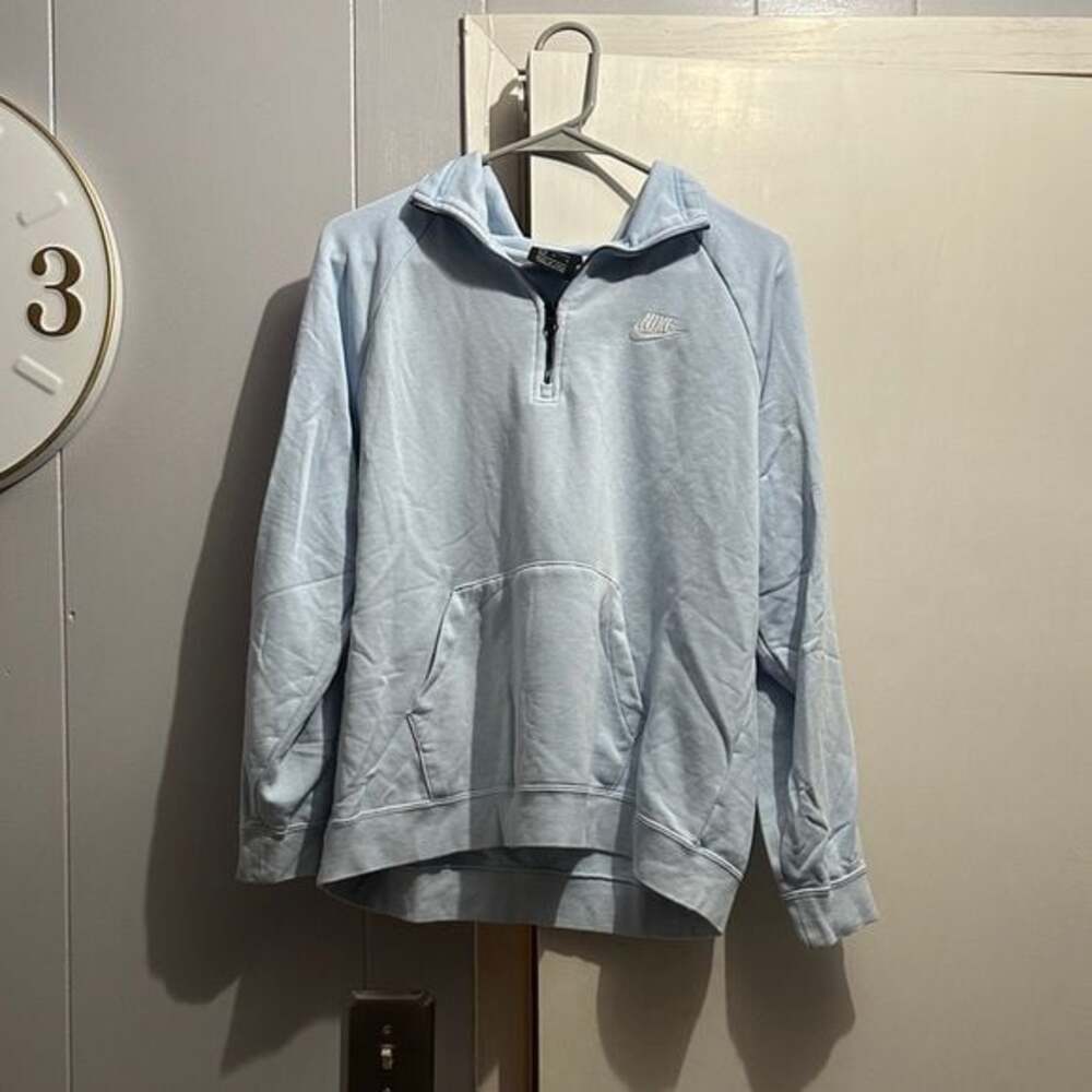 Nike Sky Blue Half-Zip Hoodie